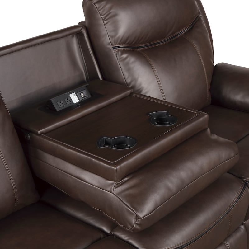 Brisa Manual Double Reclining Sofa