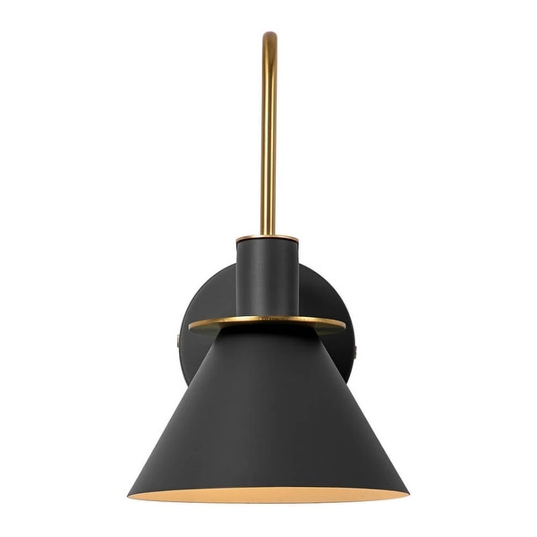 Mid-century Modern 1-Light Cone Wall Sconce - 7in Bedroom
