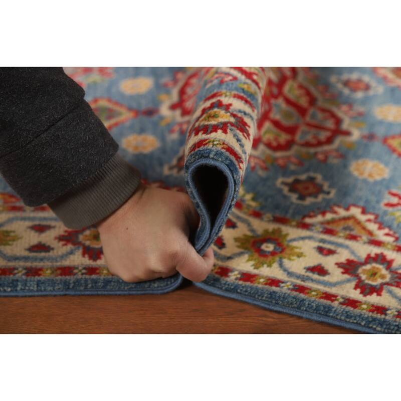 Traditional Blue Kazak Oriental Foyer Rug Handmade Wool Carpet - 2'0"x 3'0"