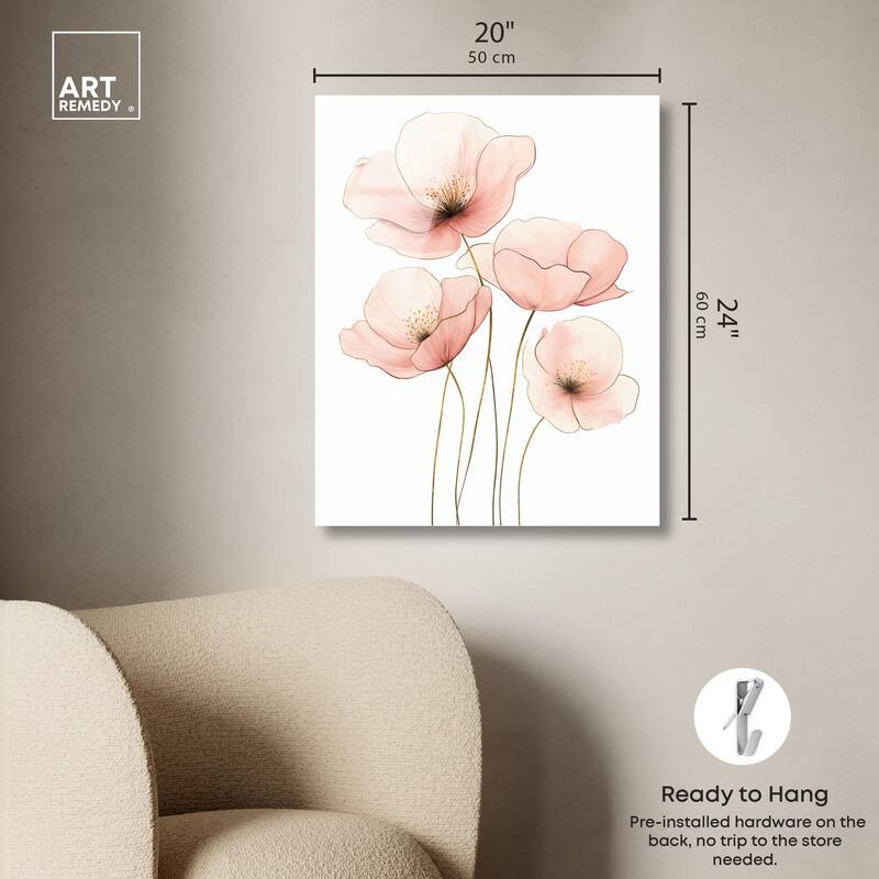 Pink Petal light Acrylic by Art Remedy, Ready to Hang