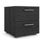 preview thumbnail 39 of 78, Porch & Den Angus Foiled 2-drawer Nightstand Black woodgrain