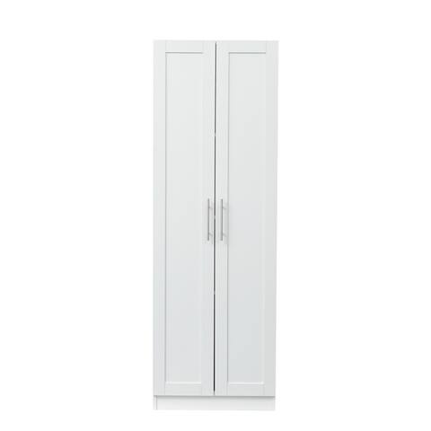 High Wardrobe Cabinet with 2 Doors and 3 Partitions