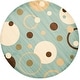 preview thumbnail 57 of 65, SAFAVIEH Porcello Masumah Modern Painterly Geometric Pattern Area Rug 5' x 5' Round - Blue/Multi