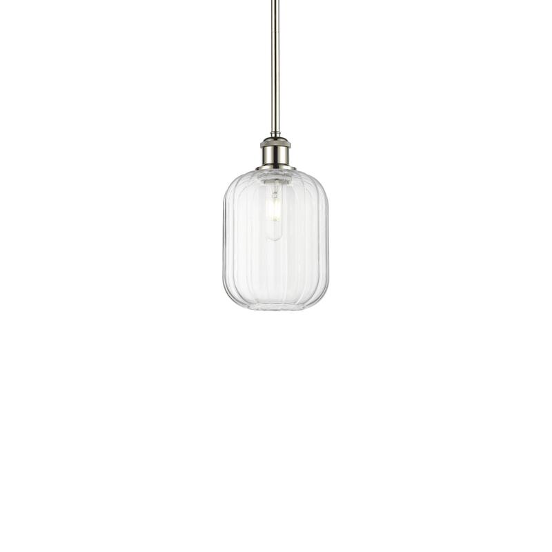Innovations Lighting 516-1S-12-7 Preston Pendant Preston 7" Wide Mini - Polished Nickel / Clear