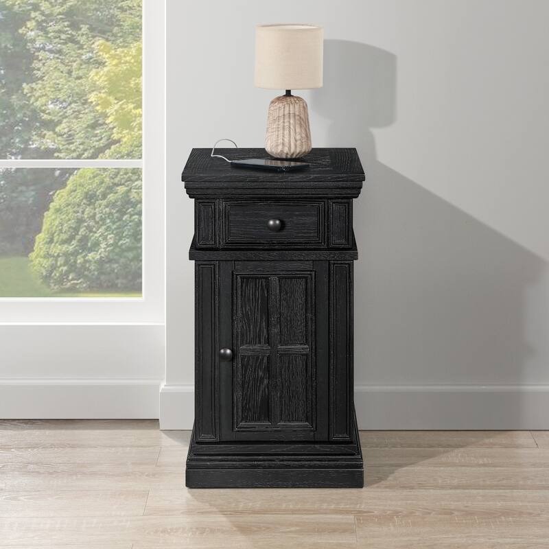 Chair Side Table with Power