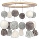 preview thumbnail 2 of 4, Lambs & Ivy Signature Pom Pom Musical Baby Crib Mobile - White/Gray