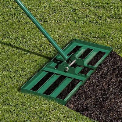 30'' x 10'' Garden Lawn Leveling Rake Heavy Duty Level Lawn Tool