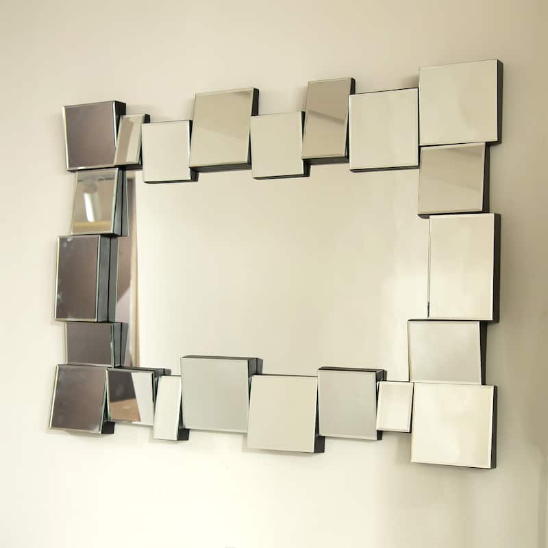30" Geometric Square Wall Mirror