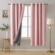 preview thumbnail 14 of 12, Deconovo Total Blackout Coating Curtains(2 Panel) 52x72 Inch - Pink