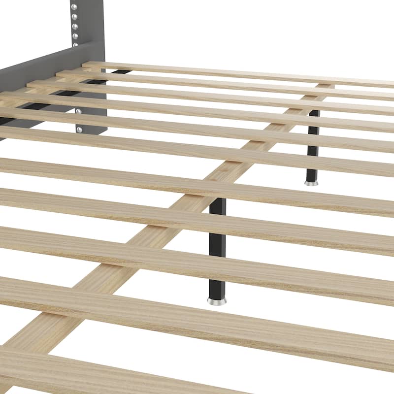 Modern Upholstered Tufted Headboard Platform Bed Frame