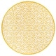 preview thumbnail 107 of 161, JONATHAN Y Ourika Vintage Filigree Textured Weave Indoor/Outdoor Area Rug 5' Round - Cream/Yellow
