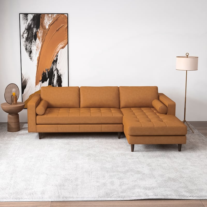 Diva Light Grey Fabric Modern Living Room Corner Sectional Couch