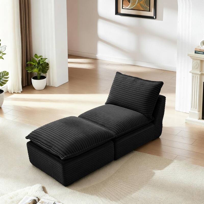 Modern corduroy cloud sofa, can be freely combined and has a comfortable sitting experience, suitable for modern living room