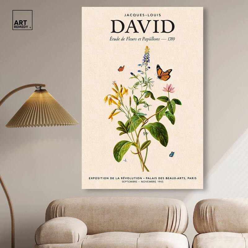 David's Delicate Flowers Canvas by Art Remedy, Gallery Wrapped