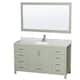 Option Light Green, White Carrara Marble Top, Nickel Trim