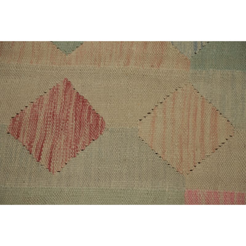 Hand Woven Oriental 100% Wool Carpet Southwestern Tribal Multi-Colored Kilim Area Rug - 8' 3'' X 4' 8''