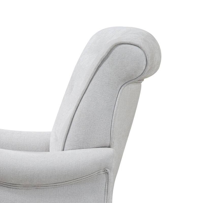 Chenille Accent Chair with Retro Legs