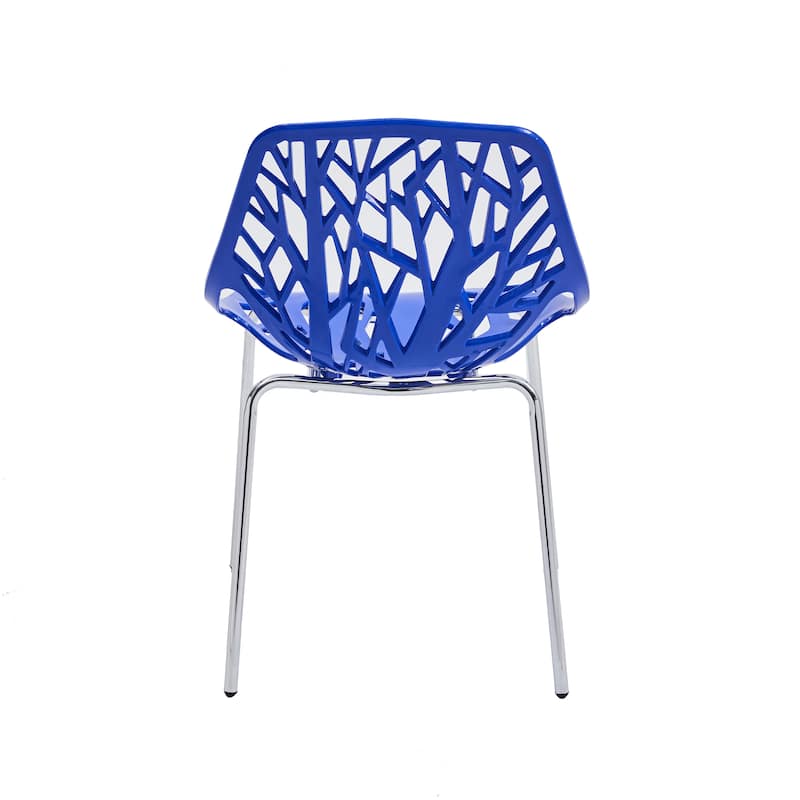 Porthos Home Paola Dining Chairs Set Of 4, Plastic Back, Iron Legs