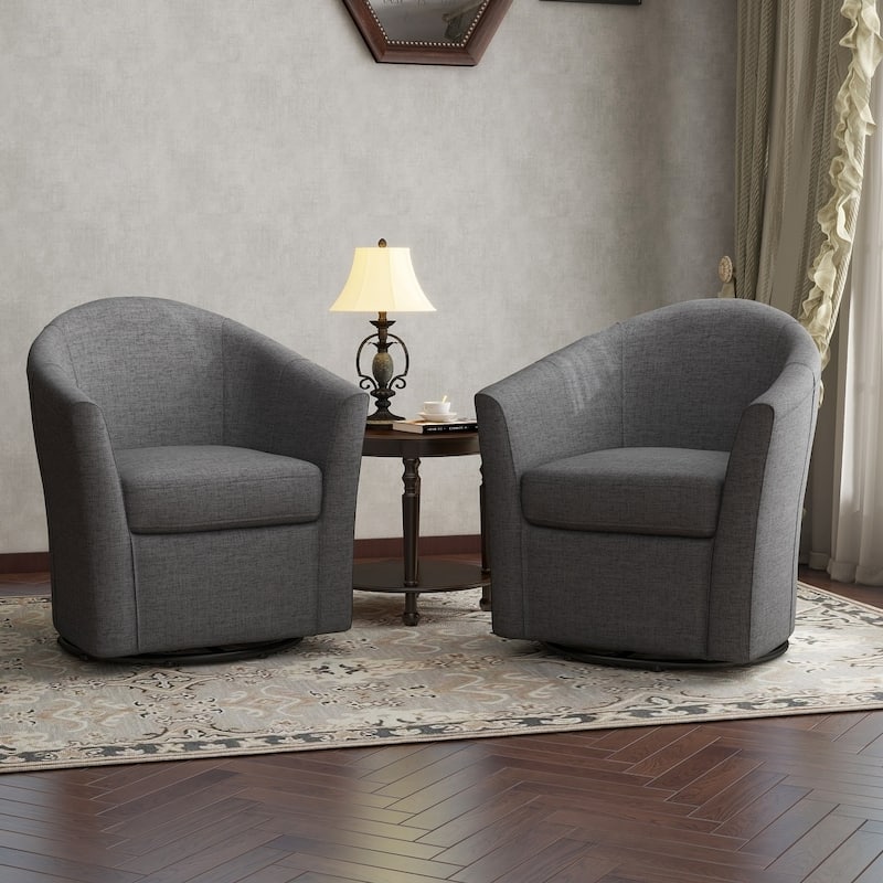 Swivel Accent Chair with Metal Base - 30.7"W x 29.9"H x 27.5"D