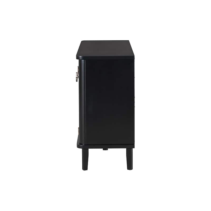 Mandschuric Cabinet with Three Acacia Solid Doors