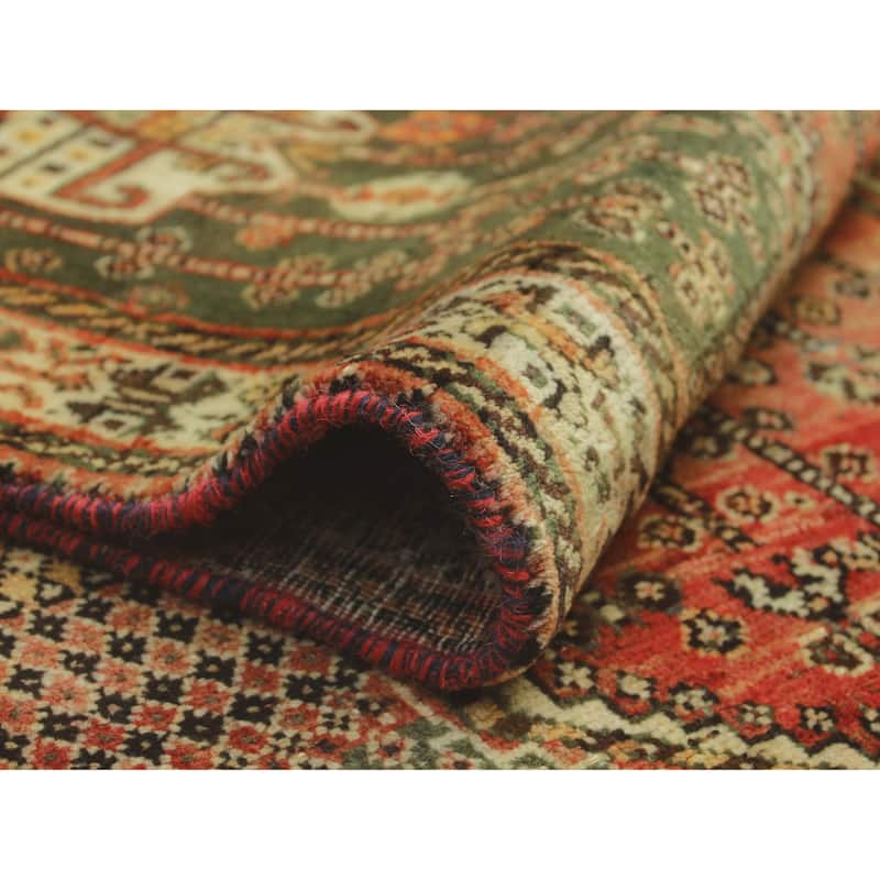 Semi-Antique Jerry Rust/Ivory Rug - 5'5" x 8'1"