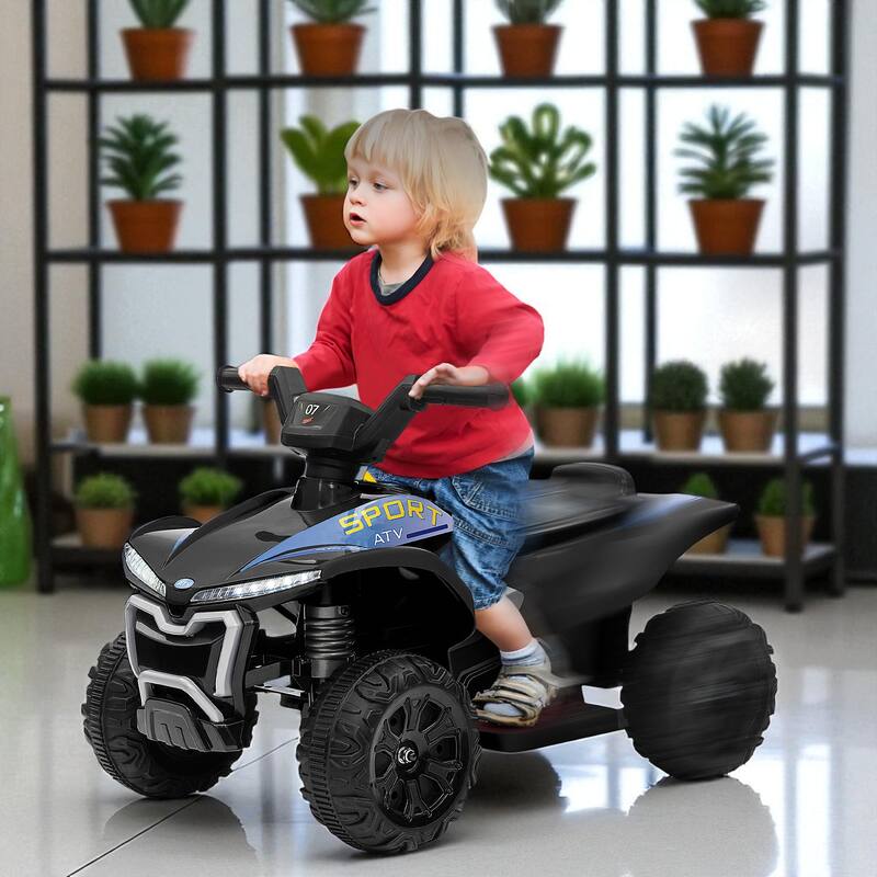 6V Kids ATV Ride-On Quad with 1.6MPH Max Speed, Rechargeable Battery, Forward & Reverse for Toddlers