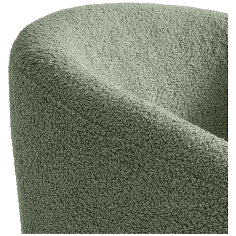 Bayville Sherpa Polyester Upholstered Faux Shearling Barrel Chair - (Set of 2)