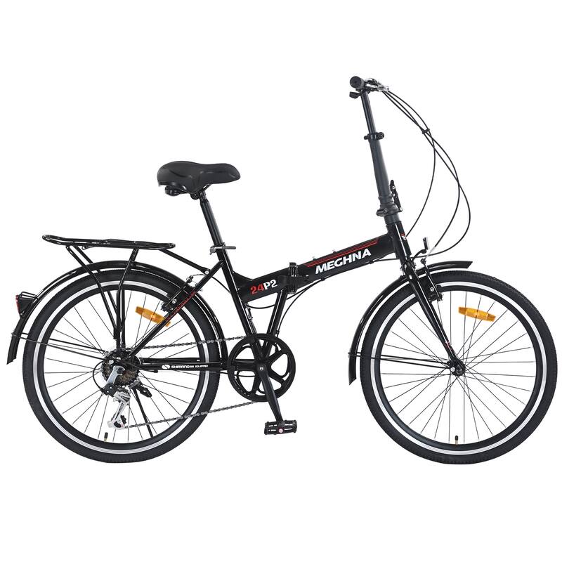 24" Folding City Bike Steel Frame 7 Speed Folding Bike