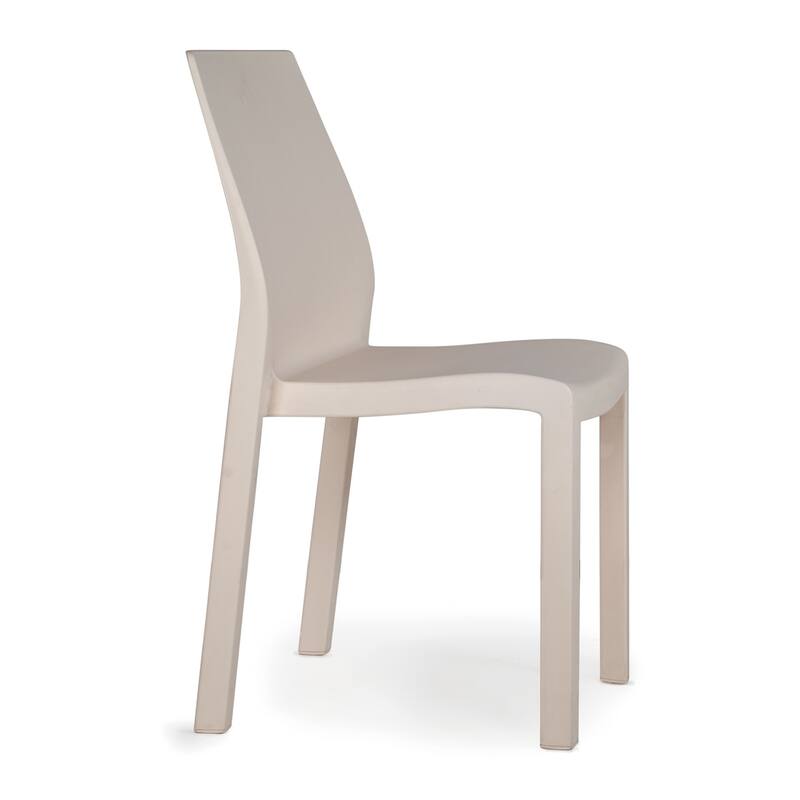 WRGHOME Modern Stacking Patio Dining Side Chair Indoor/Outdoor (Set of 2) - 33.27'' H X 18.50'' W X 21.06'' D