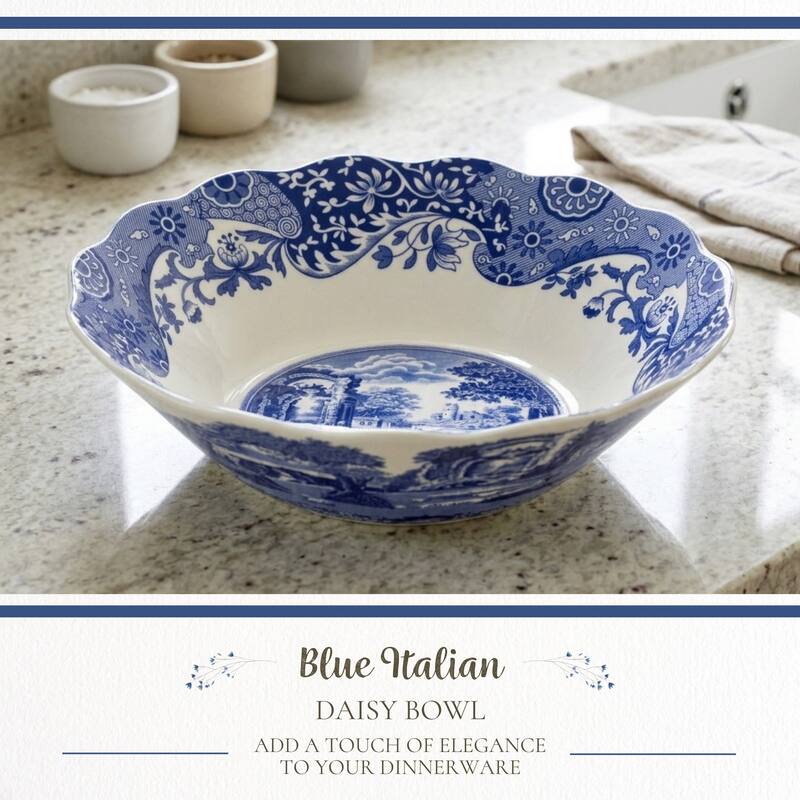 Spode Blue Italian Daisy Bowl - 10 inch