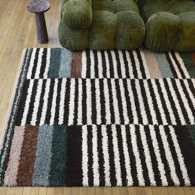 Katz Modern Striped Area Rug