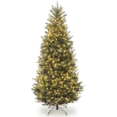 National Tree Company 6.5 ft. Natural Fraser Slim Fir Tree with Clear Lights