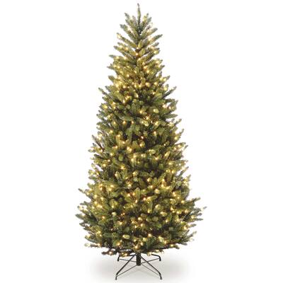 National Tree Company 6.5 ft. Natural Fraser Slim Fir Tree with Clear Lights