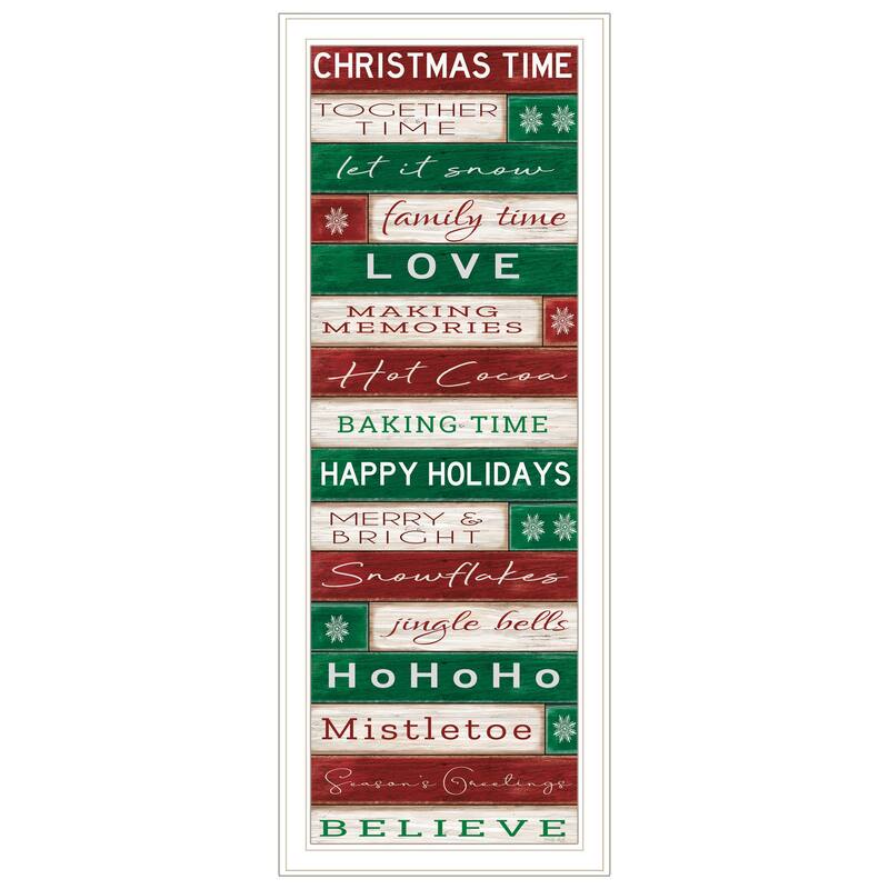 Framed Wall Art - Christmas Time, White Frame