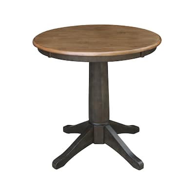 Solid Wood Round Top Pedestal Table