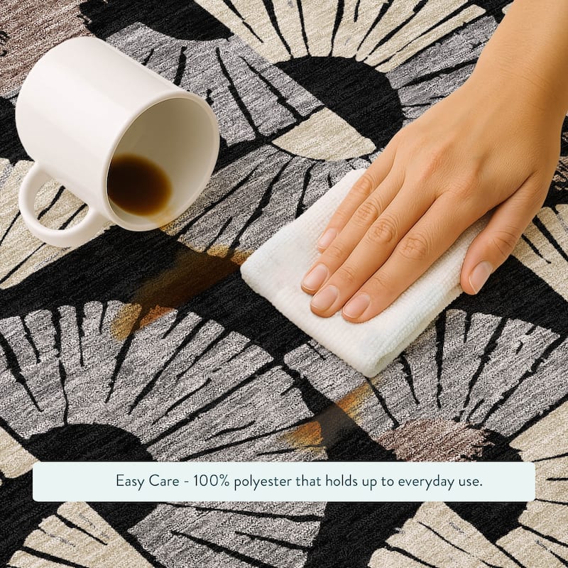 Machine Washable Indoor/ Outdoor Modern Jay Chantille Rug