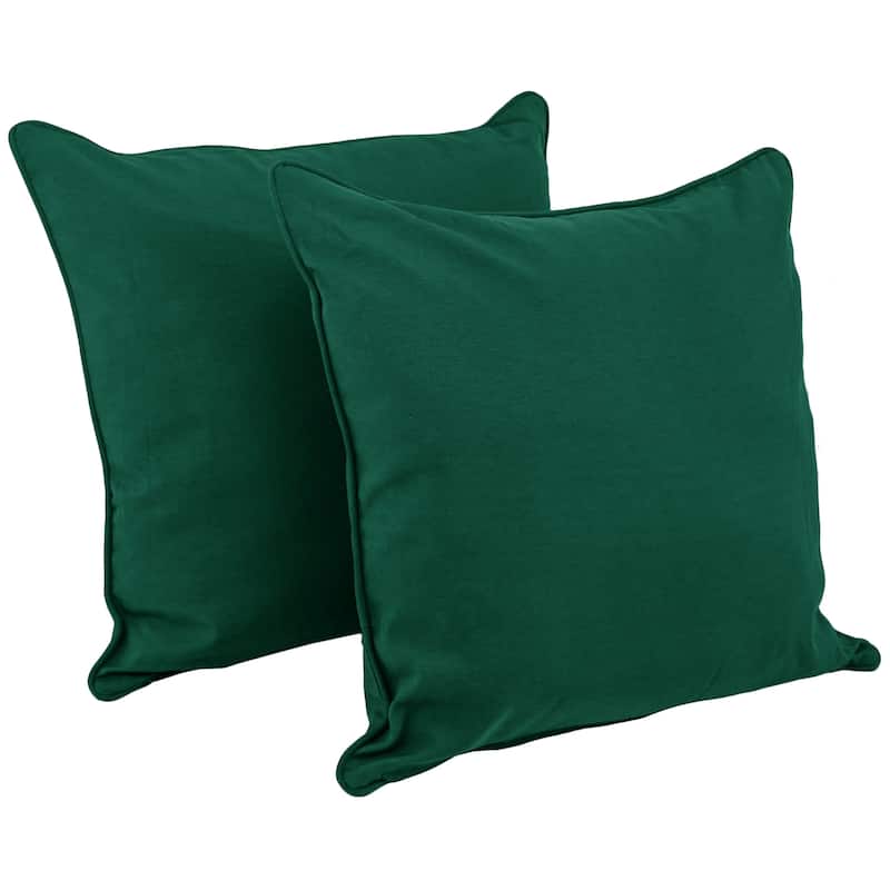 25-inch Corded Twill Throw Pillows (Set of 2) - Forest Green