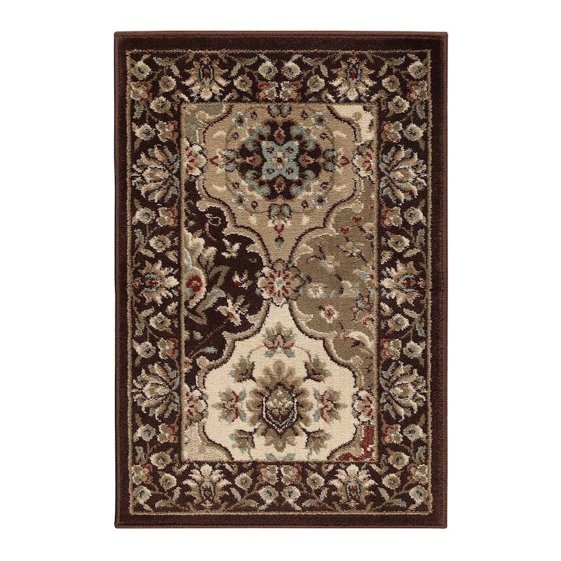 Superior Palmyra Traditional Floral Medallion Indoor Runner or Area Rug