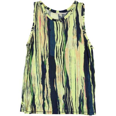 Rachel Roy Womens Printed Tank Top, Green, Large
