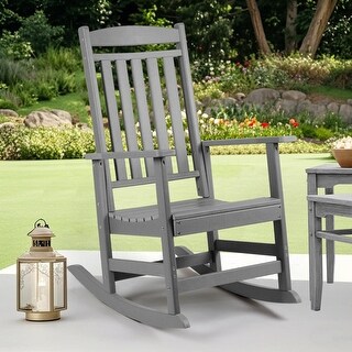Vrakae All Weather Outdoor High Back Rocking Chair - Bed Bath & Beyond ...