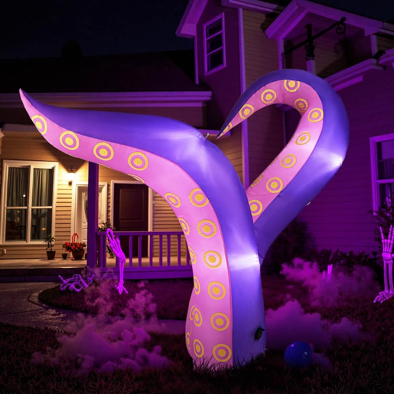 Costway 6.5 Ft Inflatable Tentacles Blow up Octopus Legs Window - as pic shows - See Details - as pic shows