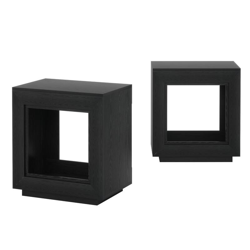 23.62-inch Rectangular Farmhouse Wood Side End Table for Living Room