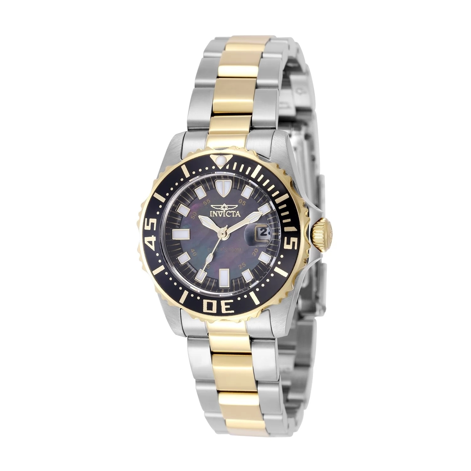 Invicta Women's 2960 Pro Diver Quartz 3 Hand Black Dial Watch