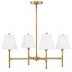 preview thumbnail 2 of 0, Lark 83774 Beale 4 Light 28" Wide Chandelier Lacquered Brass