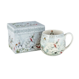 STP Goods 16oz Polar Bear Bone China Belly Mug in Gift Box
