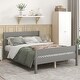 preview thumbnail 6 of 29, Classic Simple Wooden Platform Bed Frame Twin/ Full Size Platform Bed Frame with Headboard and Footboard for Kids, Teens Full - Full Grey