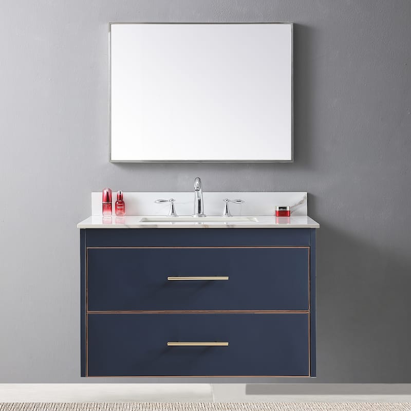 Monterey Sintered Stone Bathroom Vanity Top with Ceramic Sink