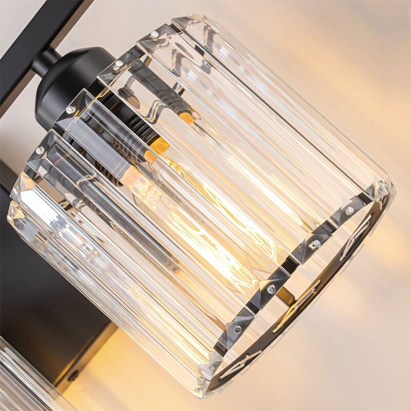 Starsky 3-Light 19inch Modern Bathroom Glass Crystal Vanity Light Wall Sconces