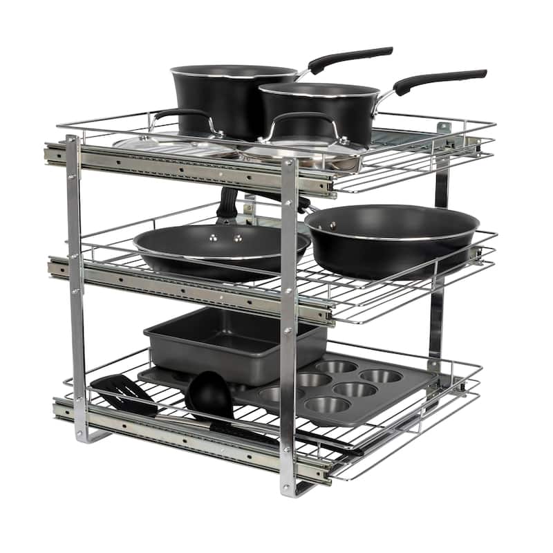 Household Essentials Chrome-Plated Steel Storage Organizer