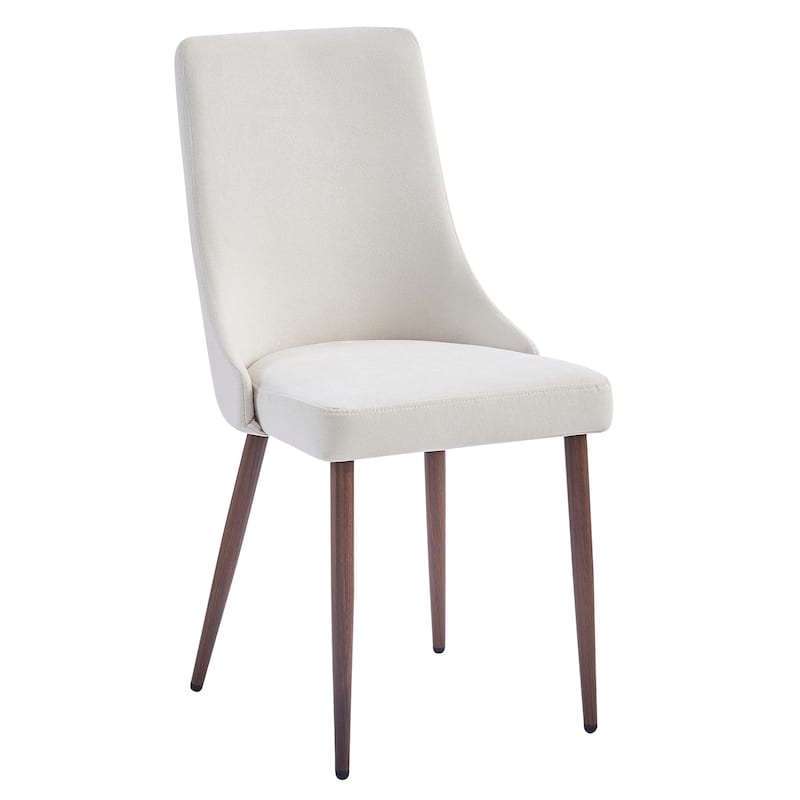 Mid-Century Fabric and Metal Dining Chair, Set of 4 - Beige